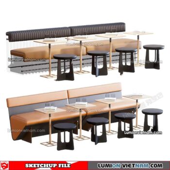 230223. Restaurant Table And Chairs Sketchup Models