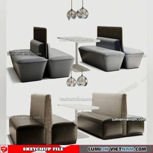 230223. Restaurant Table And Chairs Sketchup Models