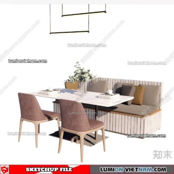 230223. Restaurant Table And Chairs Sketchup Models