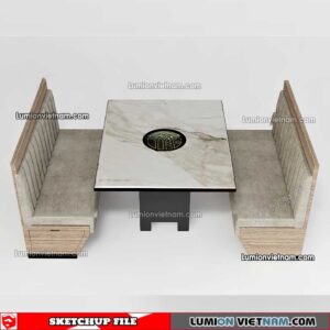 230223. Restaurant Table And Chairs Sketchup Models