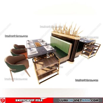 230223. Restaurant Table And Chairs Sketchup Models