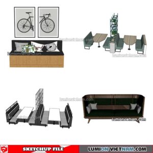 230223. Restaurant Table And Chairs Sketchup Models