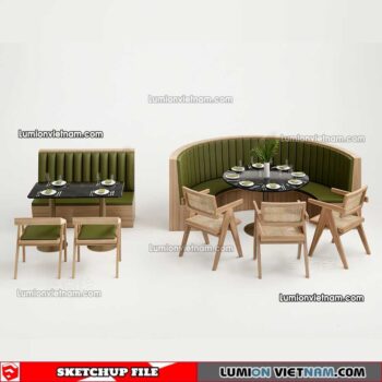 230223. Restaurant Table And Chairs Sketchup Models