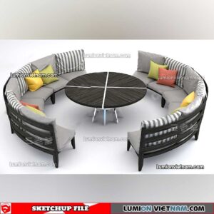 230223. Restaurant Table And Chairs Sketchup Models