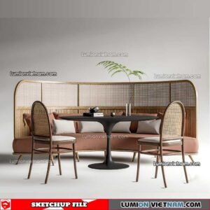 230223. Restaurant Table And Chairs Sketchup Models