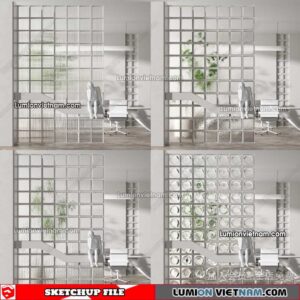 230308. Glass Brick Sketchup Models