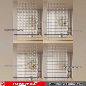 230308. Glass Brick Sketchup Models