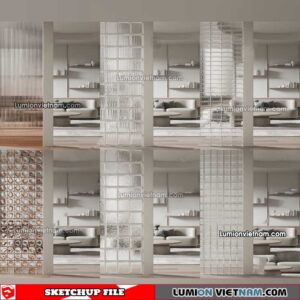 230308. Glass Brick Sketchup Models