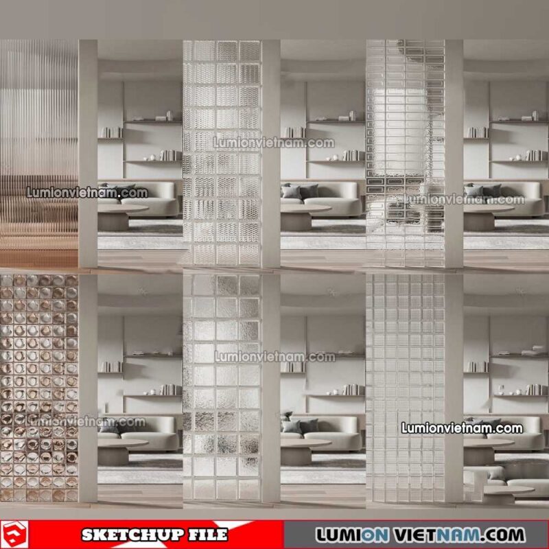 230308. Glass Brick Sketchup Models
