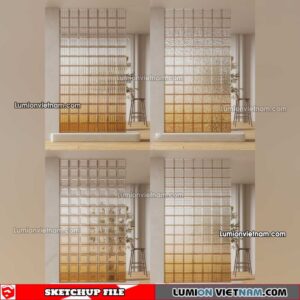 230308. Glass Brick Sketchup Models