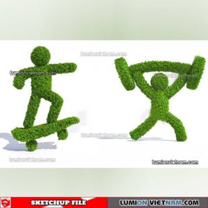 230309. Animal Shape Trees Sketchup Models By Cuong Covua