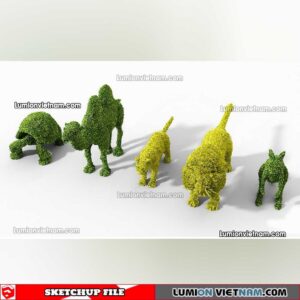 230309. Animal Shape Trees Sketchup Models By Cuong Covua