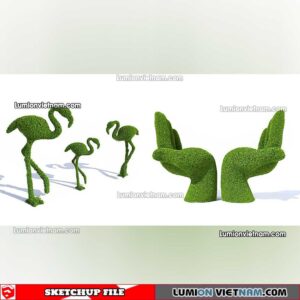 230309. Animal Shape Trees Sketchup Models By Cuong Covua