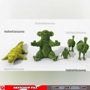 230309. Animal Shape Trees Sketchup Models By Cuong Covua
