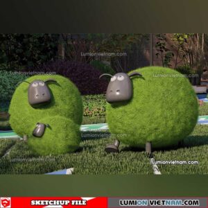 230309. Animal Shape Trees Sketchup Models By Cuong Covua