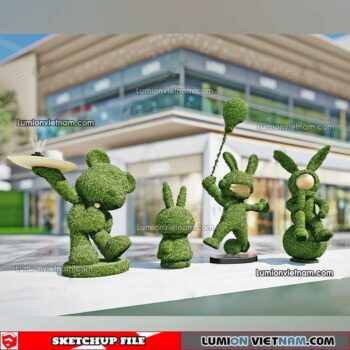 230309. Animal Shape Trees Sketchup Models By Cuong Covua