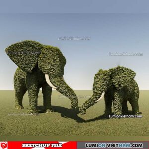 230309. Animal Shape Trees Sketchup Models By Cuong Covua