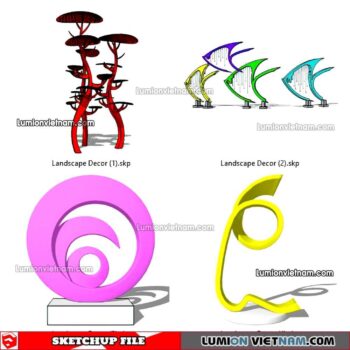 230312. Landscape Decor Sketchup Models