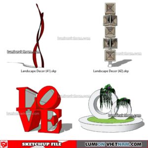 230312. Landscape Decor Sketchup Models