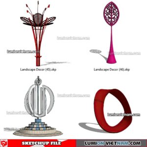 230312. Landscape Decor Sketchup Models