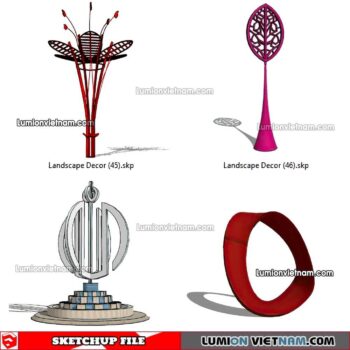 230312. Landscape Decor Sketchup Models