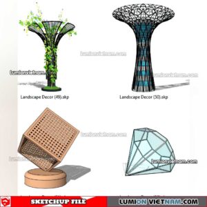 230312. Landscape Decor Sketchup Models