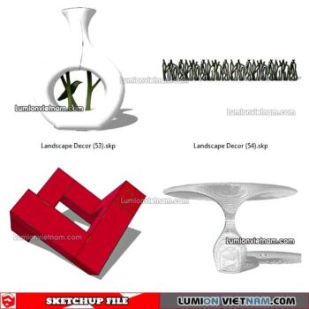 230312. Landscape Decor Sketchup Models