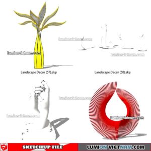 230312. Landscape Decor Sketchup Models