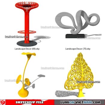 230312. Landscape Decor Sketchup Models
