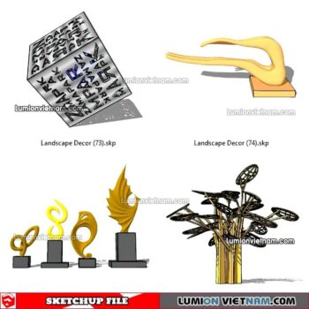 230312. Landscape Decor Sketchup Models