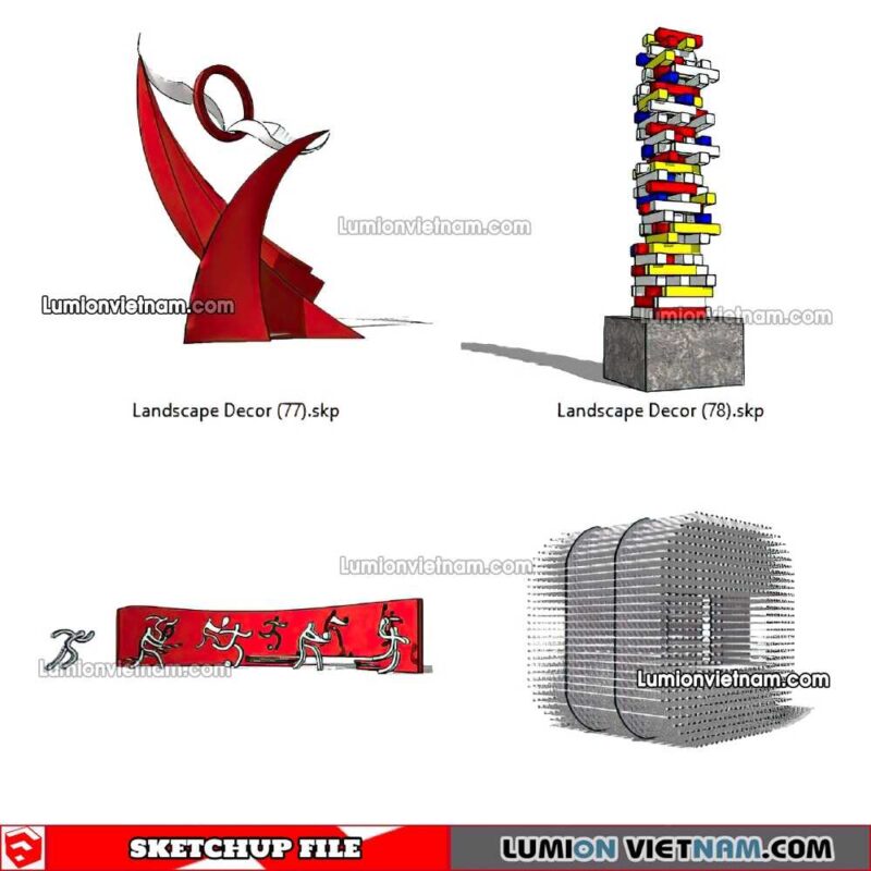 230312. Landscape Decor Sketchup Models