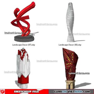 230312. Landscape Decor Sketchup Models