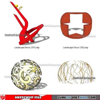 230312. Landscape Decor Sketchup Models