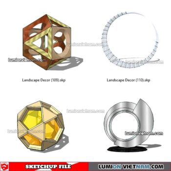 230312. Landscape Decor Sketchup Models