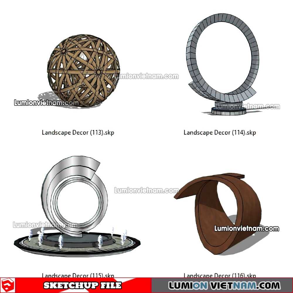 230312-Landscape-Decor-(29)-Sketchup-Models
