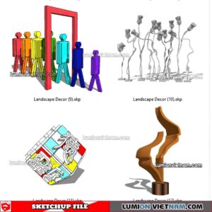 230312. Landscape Decor Sketchup Models