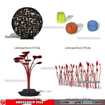 230312. Landscape Decor Sketchup Models