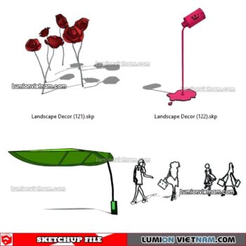 230312. Landscape Decor Sketchup Models