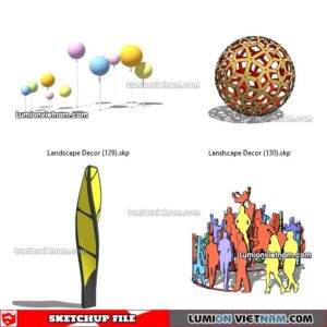 230312. Landscape Decor Sketchup Models