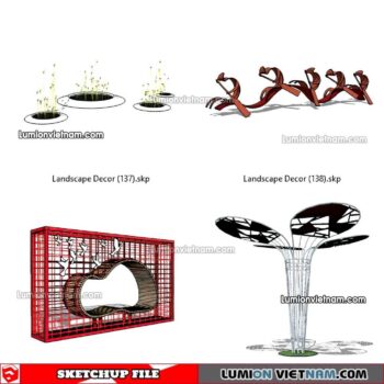 230312. Landscape Decor Sketchup Models