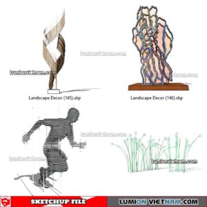 230312. Landscape Decor Sketchup Models