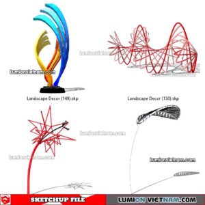 230312. Landscape Decor Sketchup Models