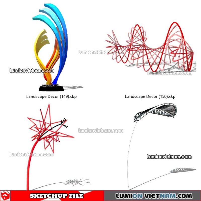 230312. Landscape Decor Sketchup Models