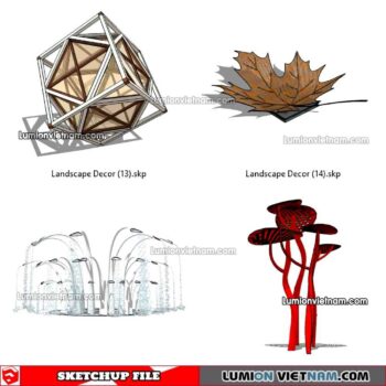 230312. Landscape Decor Sketchup Models