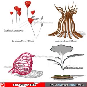 230312. Landscape Decor Sketchup Models