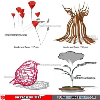 230312. Landscape Decor Sketchup Models