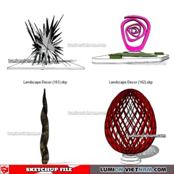 230312. Landscape Decor Sketchup Models