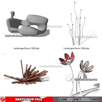 230312. Landscape Decor Sketchup Models