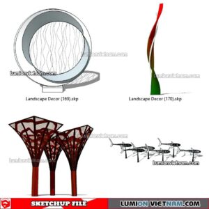 230312. Landscape Decor Sketchup Models