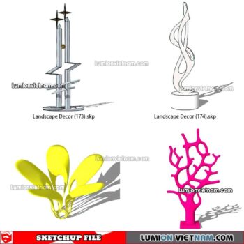 230312. Landscape Decor Sketchup Models